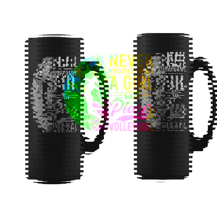 Volleyball Never Underestimate A Girl Who Plays Volleyball  Coffee Mug