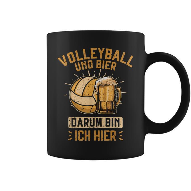 Volleyball Und Bier Darum Bin Ich Hier Volleyballer Lustig Tassen