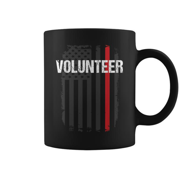 Volunr Fire Fighter  Thin Red Line Flag Family Coffee Mug