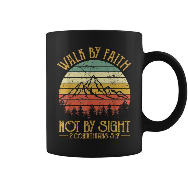 Walk By Faith Not By Sight  Bible Verse Gift Christian  Coffee Mug
