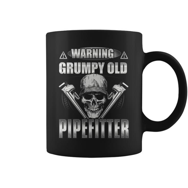 Warning Grumpy Old Pipe Fitter Grandpa T  Pipefitter Coffee Mug