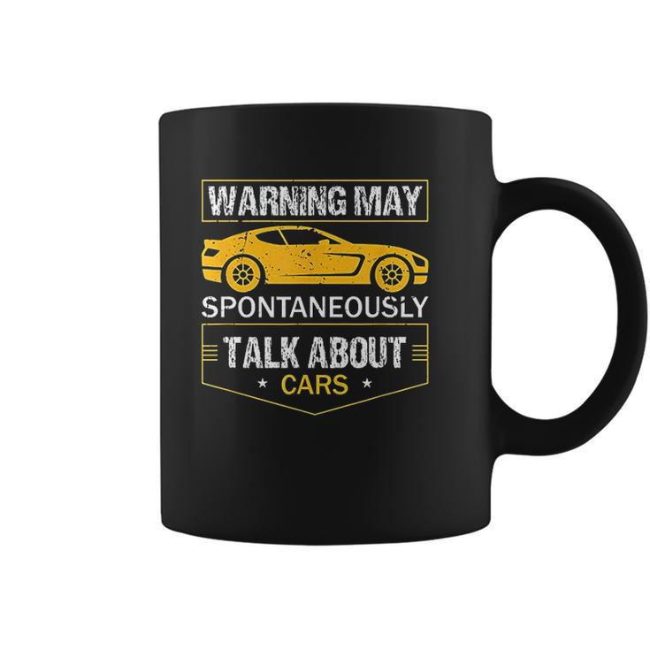 Warning May Spontaneously Start Talking About Cars Salesman Coffee Mug