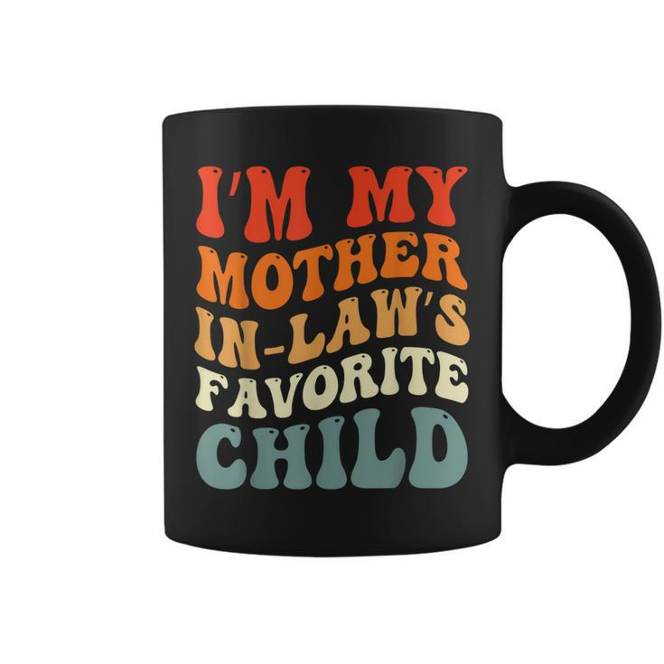 Wavy Groovy Im My Mother In Laws Favorite Child Son In Law Coffee Mug