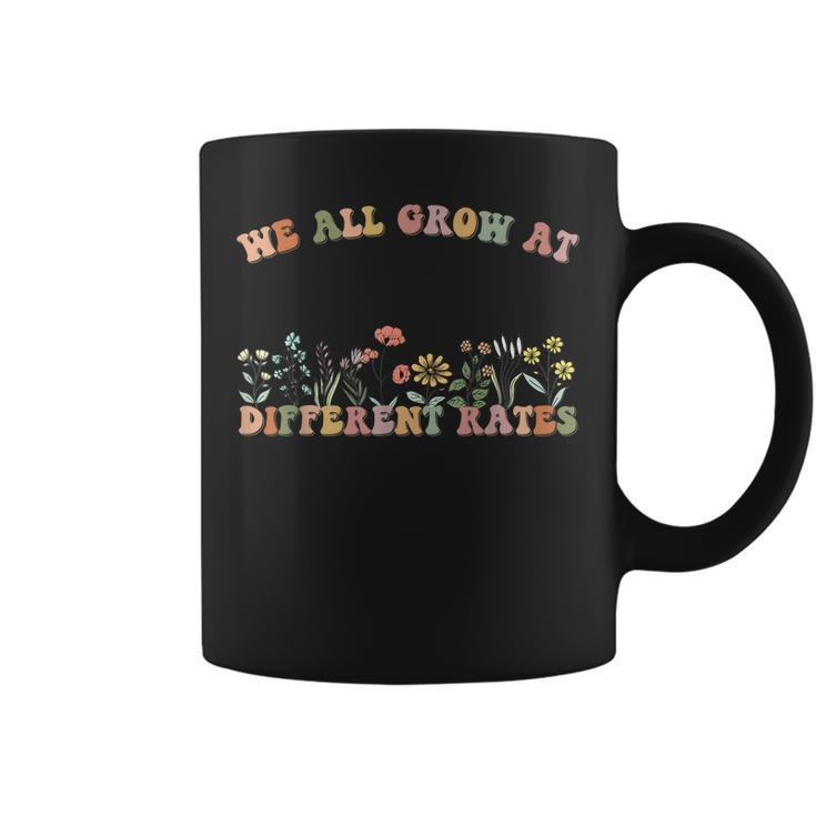 We All Grow At Different Rates Sped Teacher Retro Vintage  Coffee Mug