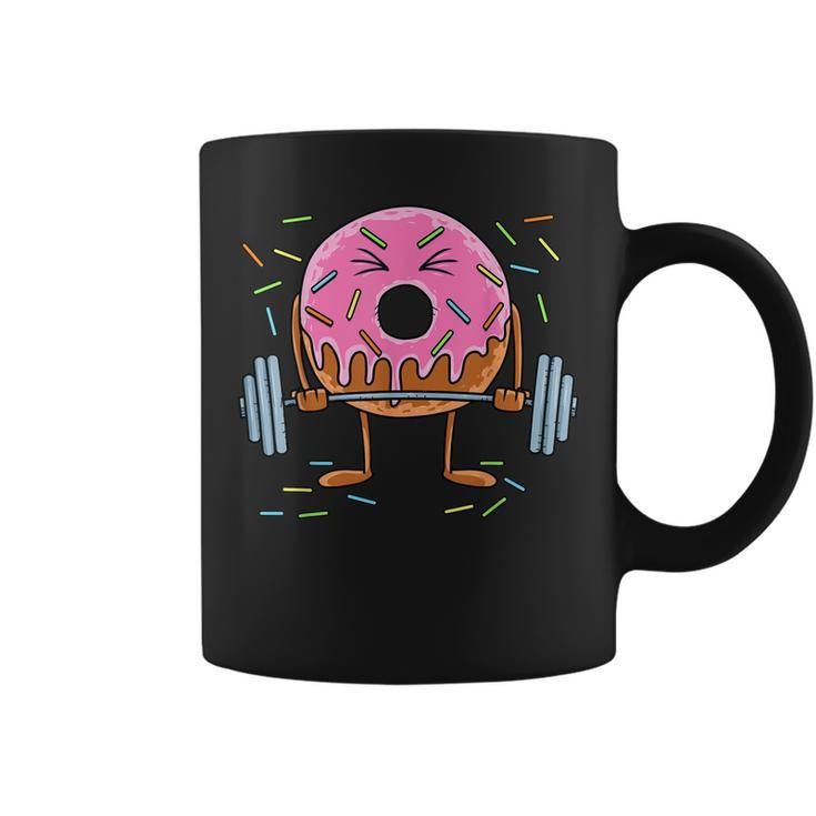 Weightlifing Barbell - Funny Workout Gym Weightlifter Donut  Coffee Mug