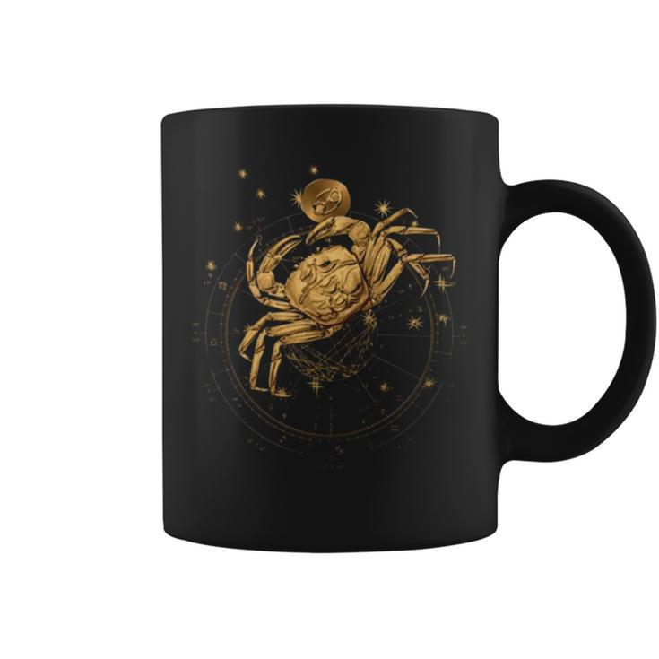 Western Zodiac Golden Cancer The Crab Coffee Mug