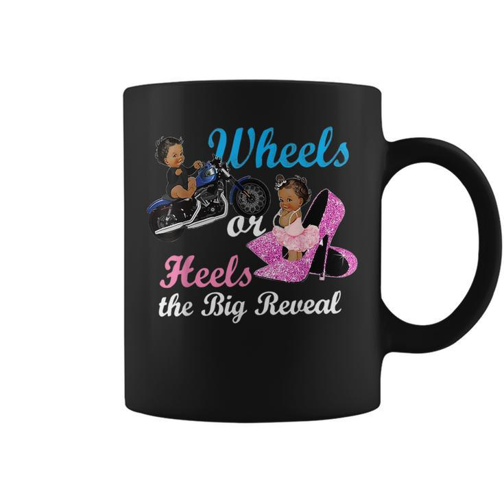 Wheels Or Heels The Big Reveal Team Girl Gender Reveal  Coffee Mug