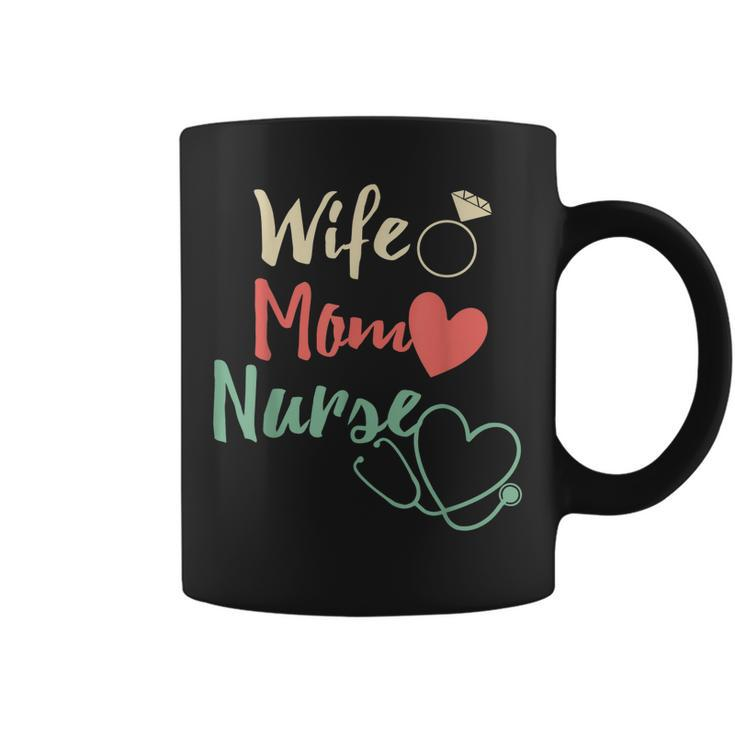 Wife Mom Nurse Womens Rn Lpn Mothers Day Gift For Nurses  Coffee Mug