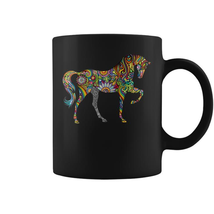 Womans Horse  Colorful Design Gift For Horse Lovers Gift For Womens Coffee Mug