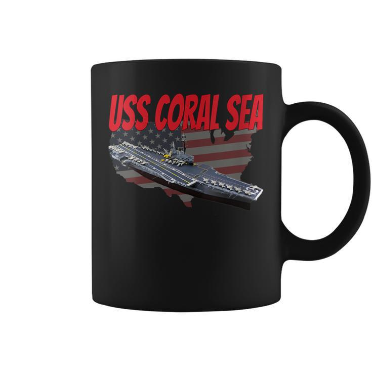 Womens Aircraft Carrier Uss Coral Sea Cva-43 For Grandpa Dad Son Coffee Mug