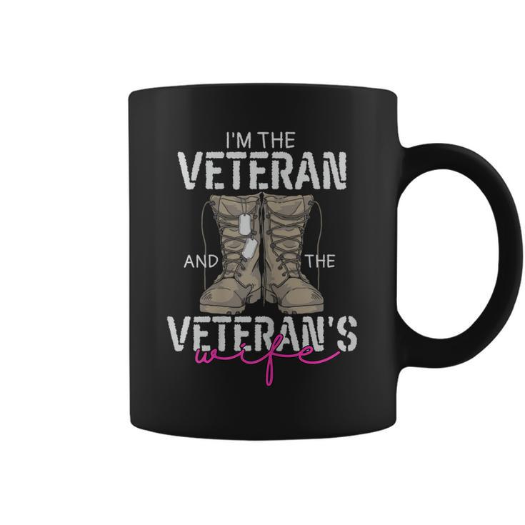 Womens American Veteran And Veterans Wife Funny Women Veterans Day  Coffee Mug