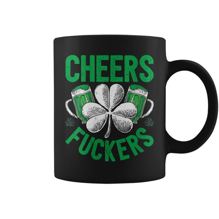 Womens Cheers Fuckers T  St Patricks Day Men Drinking Beer   Coffee Mug