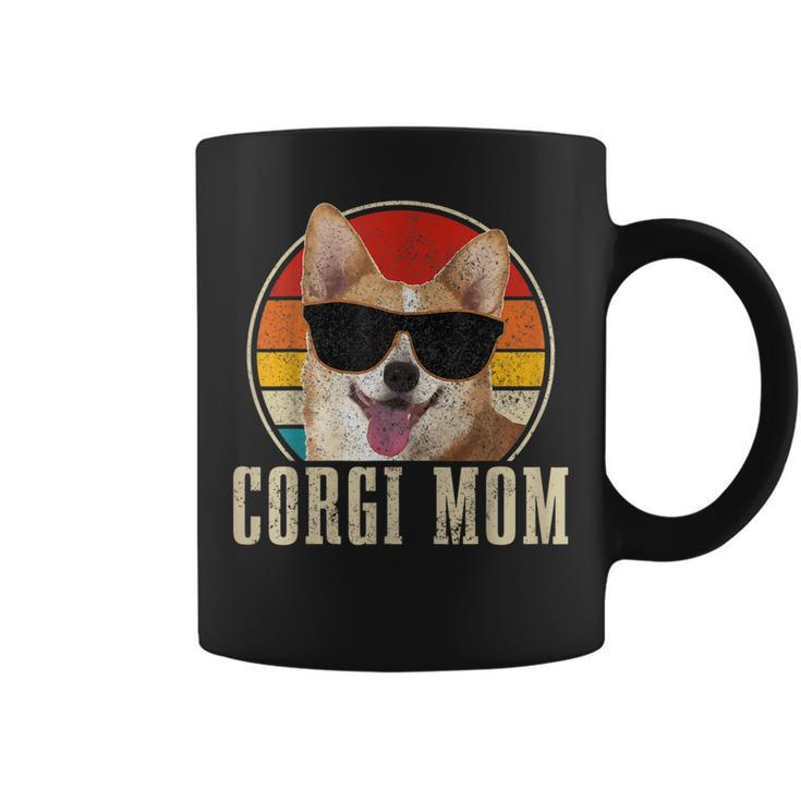 Womens Corgis Mom Vintage Sunglasses Funny Corgis Dog Owner  Coffee Mug
