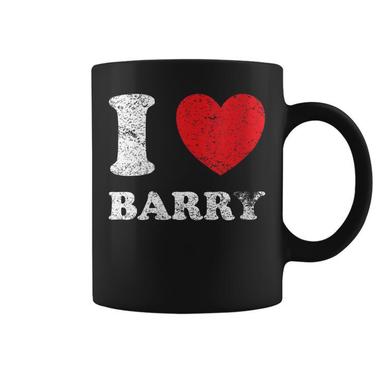 Womens Distressed Grunge Worn Out Style I Love Barry  Coffee Mug