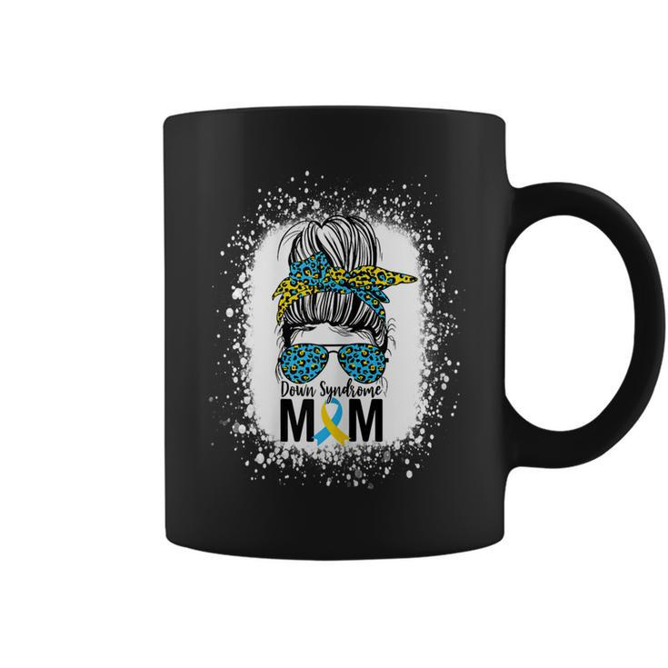 Womens Down Syndrome Mom Life Messy Bun Down Syndrome Awareness  Coffee Mug