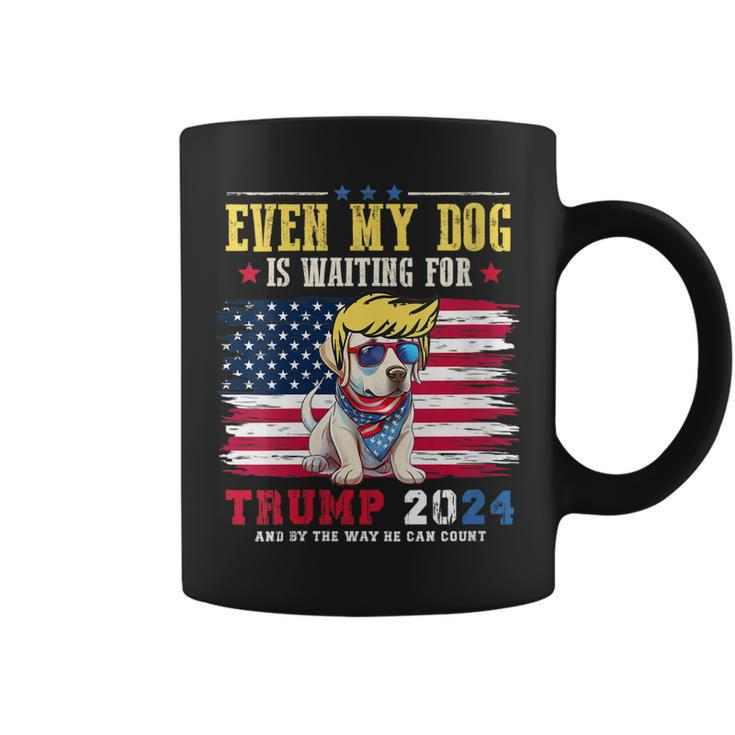 Womens Even My Dog Is Waiting For Trump 2024  Coffee Mug