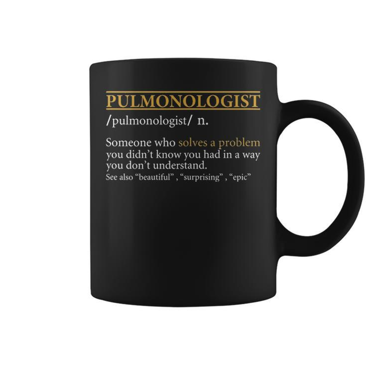 Womens Funny Pulmonologist Definition Birthday Or Christmas Gift Coffee Mug