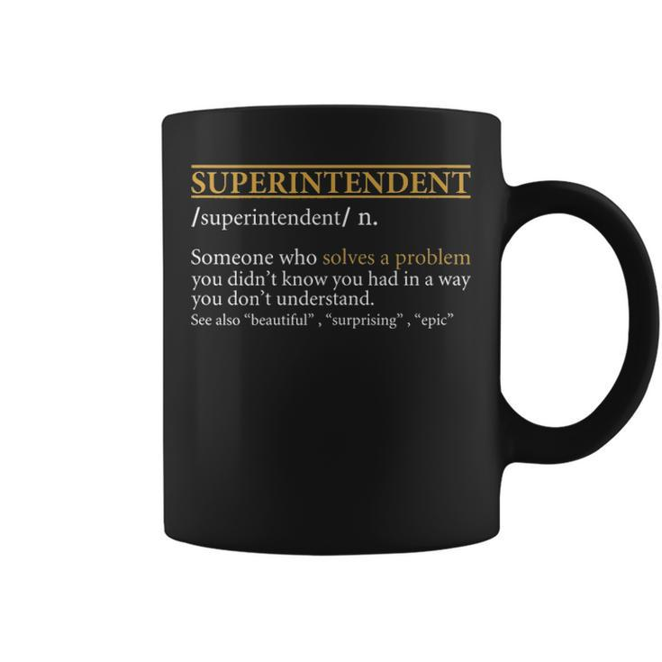 Womens Funny Superintendent Definition Birthday Or Christmas Gift Coffee Mug