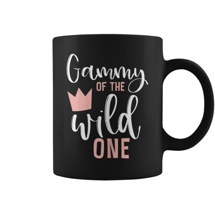 Womens Gammy Of The Wild One Girl 1St Birthday Pink First Grandma  Coffee Mug