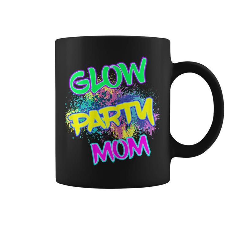 Womens Glow Party Mom Cool Retro Costume 80S Party Mother  Coffee Mug