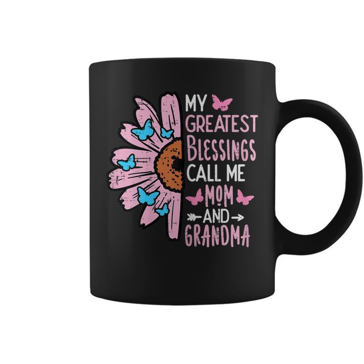 Womens Greatest Blessings Call Me Mom Grandma Mothers Day Mama Nana  Coffee Mug