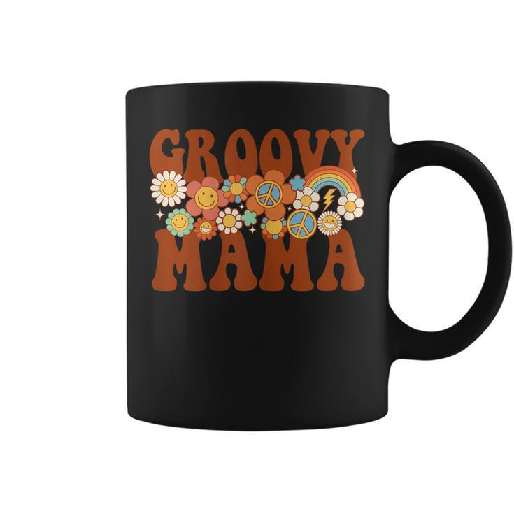 Womens Groovy Mama Retro Matching Family Baby Shower Mothers Day  Coffee Mug