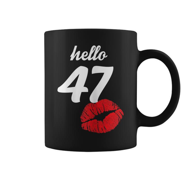 Womens Hello 47  Mom Birthday Gifts For Womens 47Th Birthday  Coffee Mug
