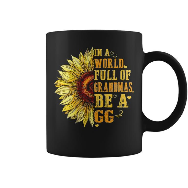 Womens In A World Full Of Grandmas Be A Gg Sunflower Hippie Coffee Mug