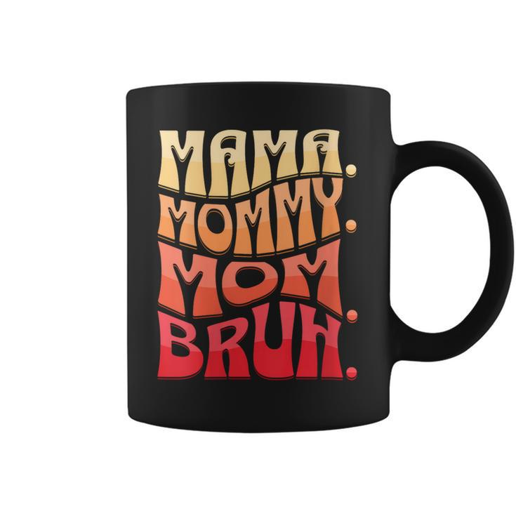 Womens Mama Mommy Mom Bruh Mothers Day - Retro Mom Bruh  Coffee Mug