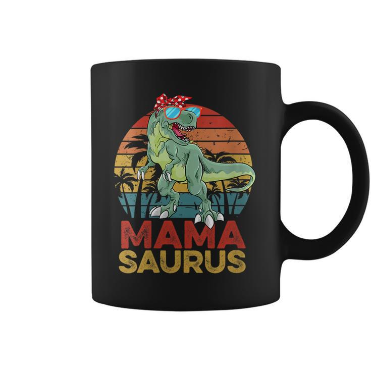 Womens Mamasaurus T Rex Dinosaur Funny Vintage Mama Saurus Family  Coffee Mug
