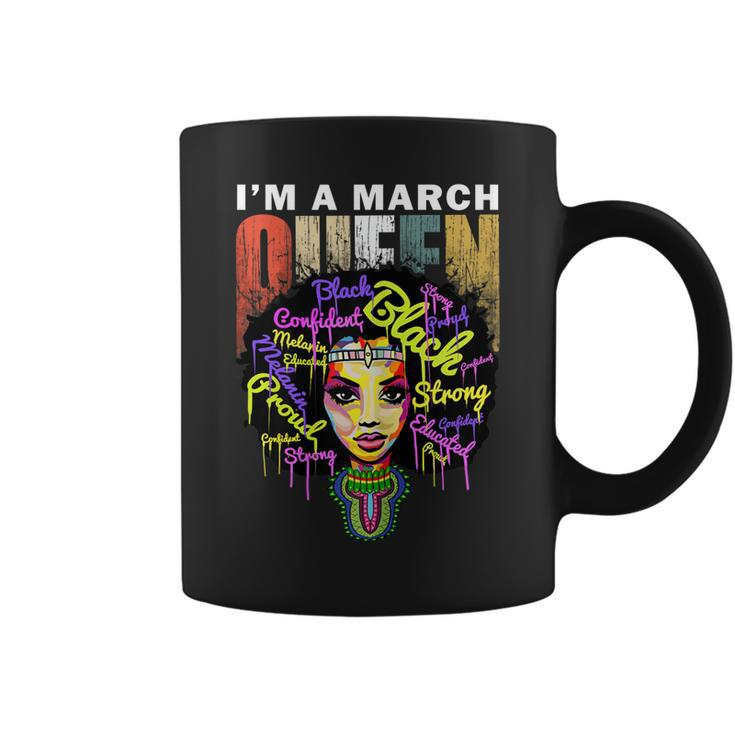 Womens March Birthday Queen Shirts For Women - African Black Girl  Coffee Mug