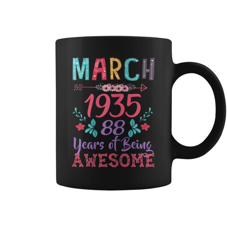 Womens March Girl 1935 88Th Birthday Gift 88 Years Old  Coffee Mug