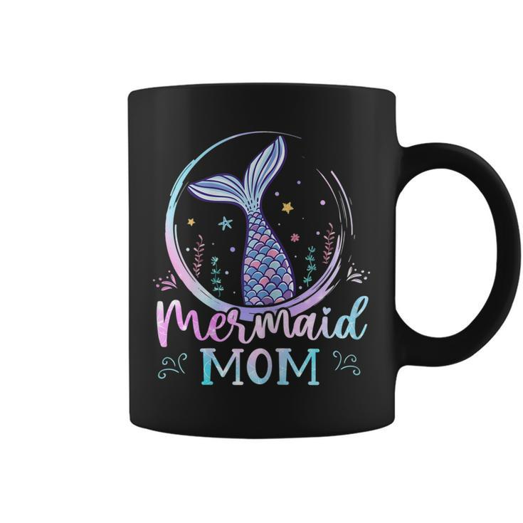 Womens Mermaid Mom Birthday Mermaid Family Matching Party Squad  Coffee Mug