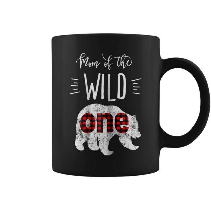 Womens Mom Of The Wild One Shirt Bear Lumberjack 1St Birthday Tee Coffee Mug
