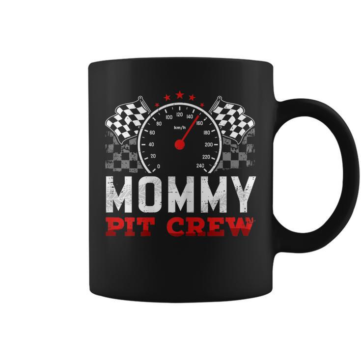 Womens Mommy Pit Crew Race Car Birthday Party Racing Family  Coffee Mug
