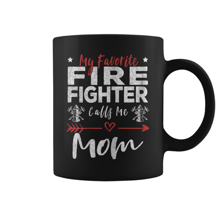 Womens My Favorite Firefighter Calls Me Mom Firefighter Mom  Coffee Mug