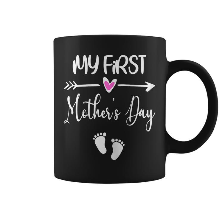 Womens My First Mothers Day Pregnancy Announcement  Mom Coffee Mug