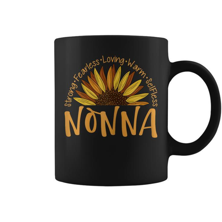 Womens Nonna Sunflower Mothers Day Sunflower For Nonnas  Coffee Mug