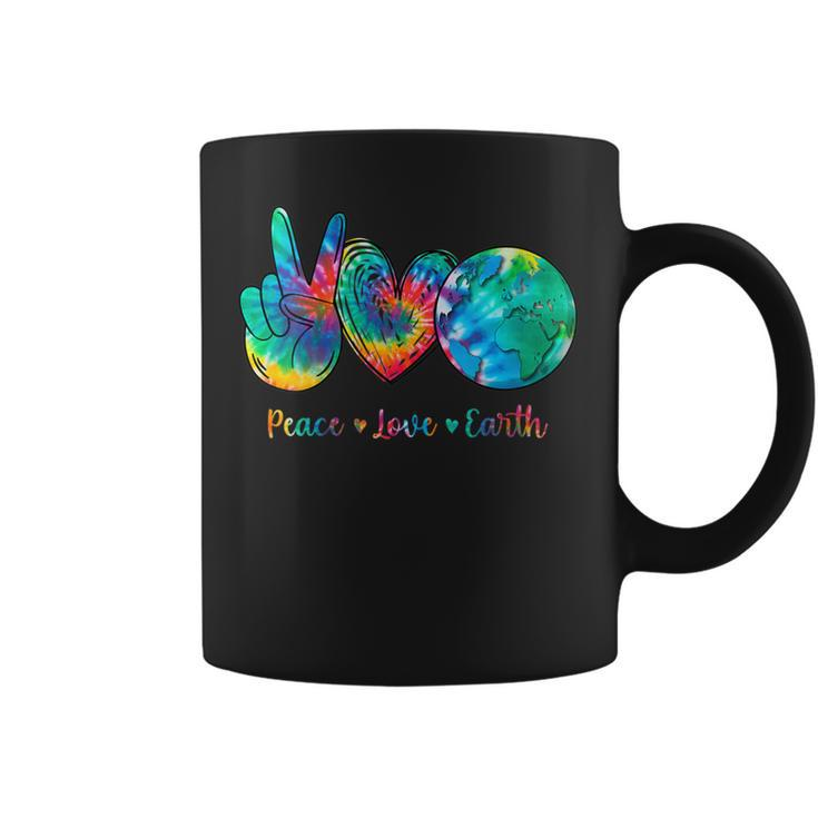 Womens Peace Love Earth Day Tie Dye Hippie  Coffee Mug