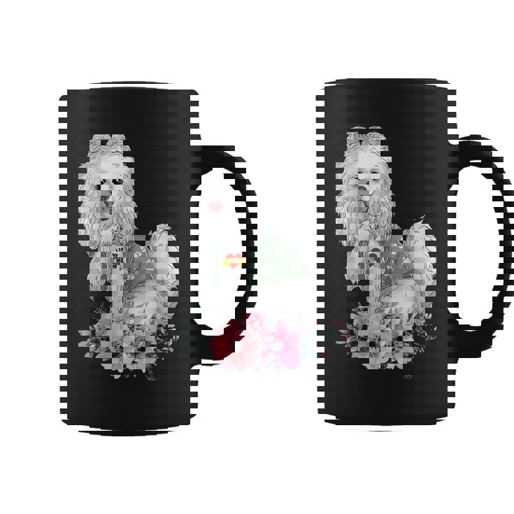 Womens Pomeranian I Love Mom Tattoo Dog Funny Mothers Day Coffee Mug