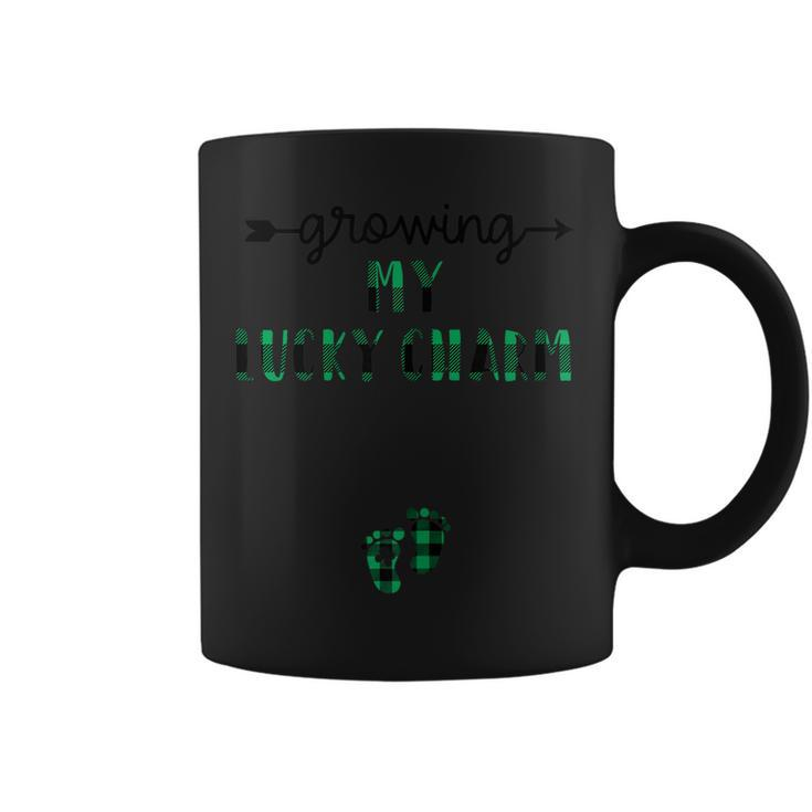 Womens Pregnancy Announcement Gift Funny St Patricks Day Pregnant Coffee Mug