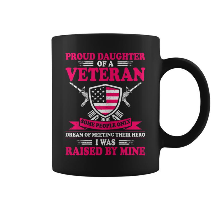 Womens Proud Daughter Of A Veteran Father Cute Veterans Daughter  Coffee Mug