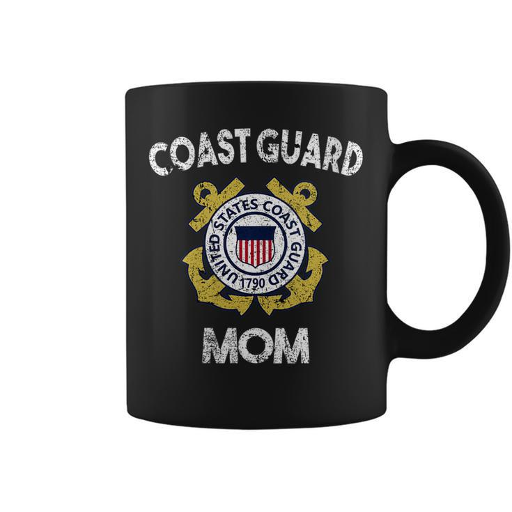 Womens Proud Us Coast Guard Mom Military Pride  Coffee Mug