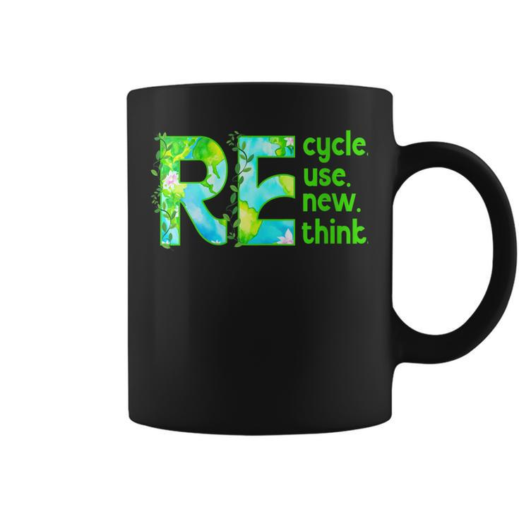 Womens Recycle Reuse Renew Rethink Outfit For Earth Day 2023  Coffee Mug