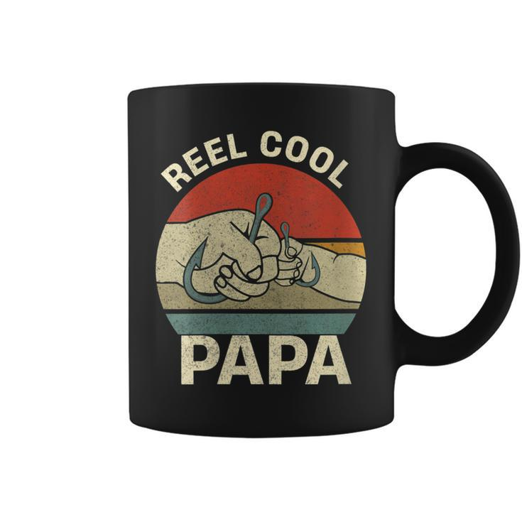 Womens Reel Cool Papa Dad Funny Fishing Fathers Day Fisherman Fish  Coffee Mug