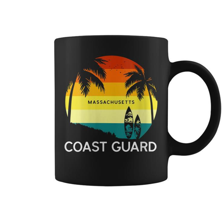Womens Retro Coast Guard Beach Vintage Surf Palm 70S Venice  Coffee Mug