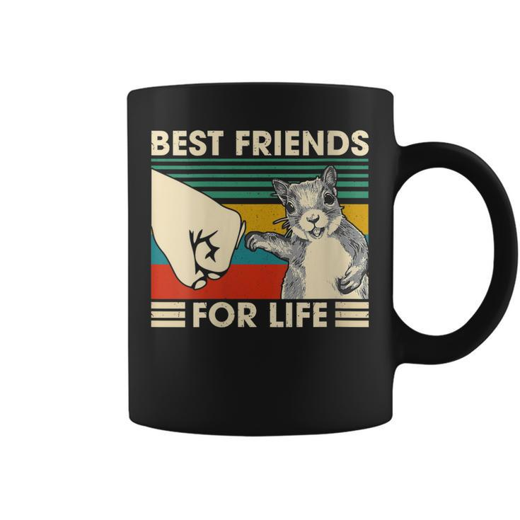 Womens Retro Vintage Squirrel Best Friend For Life Fist Bump  Coffee Mug