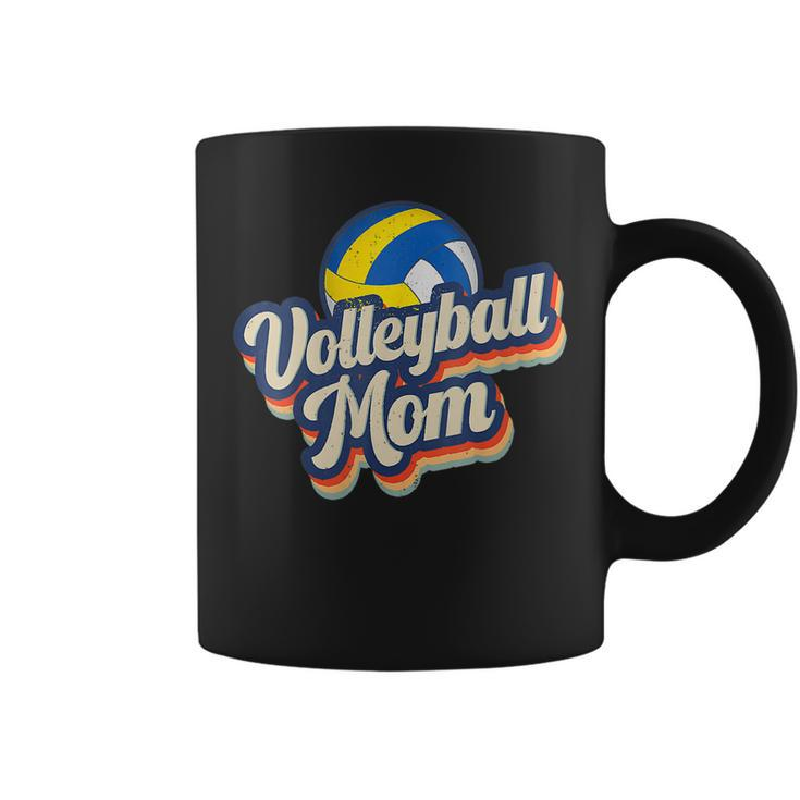Womens Retro Volleyball Mom Funny Vintage Softball Mom Mothers Day  Coffee Mug