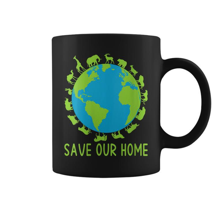 Womens Save Our Home Animals Wildlife Cute Earth Day Men Women Kids  Coffee Mug
