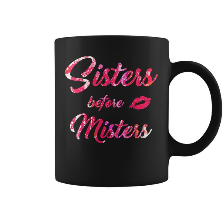 Womens Sisters Before Misters - Feminism Cute Galentines Day Gift Tank Top Coffee Mug